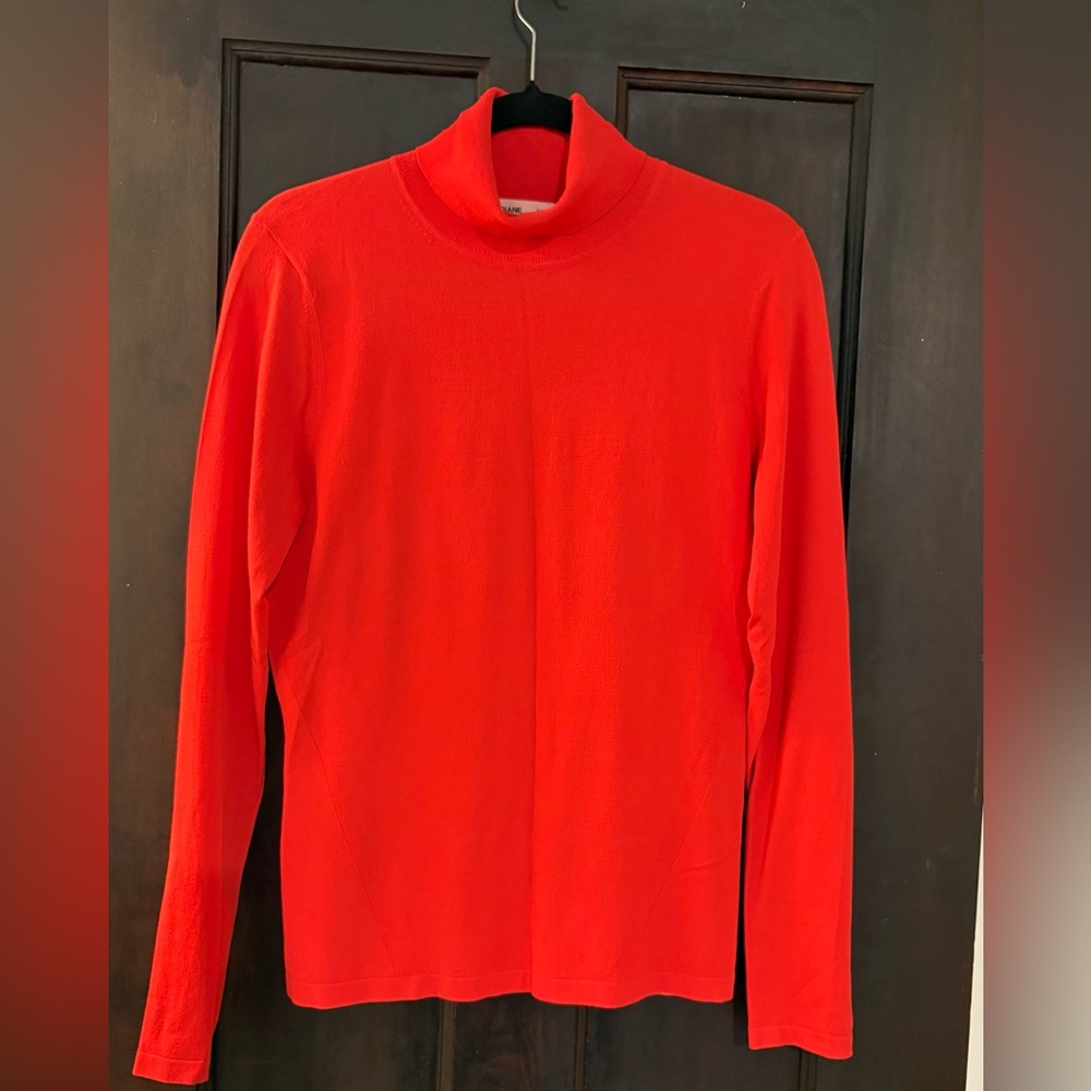 Diane Von Furstenberg Fiery Red Cowl Neck Top